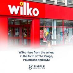 The Range, who took over some of Wilko’s stores earlier this year following the company’s dramatic closure, proved many people wrong when they opened their first few former Wilko stores  - in the Plymouth Armada Shopping Centre, the Guildhall SC in Exeter and Luton’s Arndale Centre. Poundland, who took over 71 stores from Wilko, has reopened 56 of the sites, employing 700 former Wilko staff. And there’s movement from B&M, who report they are converting their 51 Wilko stores to their branding over the next 12 months.



Inquire Now - https://www.simpleliquidation.co.uk/
