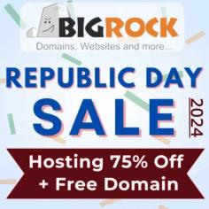 #Republicday #India 2024 Special Big Hosting Sale at Bigrock - Get Up To 75% on #WebHosting Plans. Use Coupon : BRHSALE. Create your #Blog, #Website or #OnlineStore Today: https://bit.ly/3Scm8Yh 

 Free #DOmainname with Selected plans, Free SSL, SSD, email accounts & Backup Services. Easy to Use Control Panel, full root access & more: https://bit.ly/4b16I1z 
