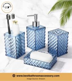 RYTOXILODiamondPatternAcrylicAccessoriesSet Best Bathroom Accessory