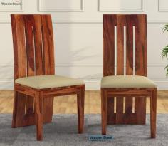 Buy Nancy Dining Chairs - Set of 2 (Honey Finish) Online From Wooden Street