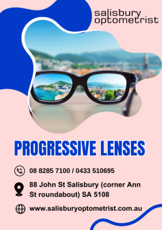 Experience the ultimate clarity and comfort with Salisbury Optometrist's progressive lenses. Our state-of-the-art lenses are designed to provide a smooth transition from near too far, giving you crystal-clear vision at every focal point. See the world in perfect clarity and style with Salisbury Optometrist's progressive lenses.