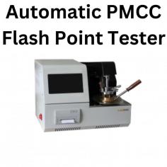 A PMCC (Pensky-Martens Closed Cup) flash point tester is a device used to determine the flash point of a sample, which is the lowest temperature at which vapors of a volatile material will ignite when given an ignition source. The Pensky-Martens method involves heating the sample in a closed cup under controlled conditions and observing for the formation of a flash.