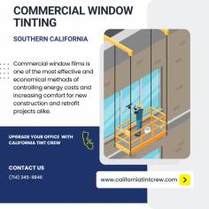 Revolutionize your surroundings with California Tint Crew cutting-edge Commercial Window Tinting in Southern California. Elevate your space to new heights as our expert team combines skill and innovation to deliver unparalleled results. Enjoy enhanced privacy, reduced glare, and improved energy efficiency while adding a touch of modern sophistication to your commercial property. Trust California Tint Crew for a transformative experience, where state-of-the-art window tinting meets exceptional craftsmanship. Elevate aesthetics, comfort, and efficiency – all with the expertise of California Tint Crew, your premier choice for Commercial Window Tinting in Southern California.

Visit ; https://www.californiatintcrew.com/commercial/