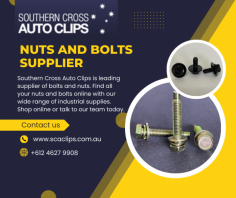 Southern Cross Auto Clips is leading suppliers for nuts and bolts in Australia. Premium quality products for all needs. Shop for high-quality fasteners online at scaclips.com.au. 