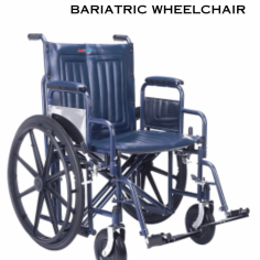 A bariatric wheelchair is a specialized type of wheelchair designed to accommodate individuals who are overweight or obese. Adjustable toggle wheel locks. Detachable desk arm. 

