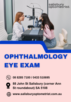 An ophthalmology eye exam is conducted by our ophthalmologist or optometrist to check your vision and eye health. The experts at Salisbury Optometrist are medically trained to diagnose and treat eye health problems. These tests include color vision testing, binocular examination, visual field testing, etc. These tests are designed to assess your eye health and also detect any underlying problem that may be causing the issues.