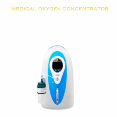 A medical oxygen concentrator is a device used to deliver a concentrated flow of oxygen to individuals with respiratory conditions or oxygen therapy needs. It functions by extracting oxygen from the ambient air, concentrating it, and delivering it to the patient through a nasal cannula or mask. LED display, alarm system, oxygen purity monitor, power failure alarms
 