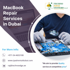 Techno Edge Systems LLC occupies the best MacBook Repair Services in Dubai. We will help you with all your MacBook Repairs in reasonable rates. For More info Contact us: +971-54-4653108 Visit us: https://www.ipadrentaldubai.com/macbook-repair-dubai/