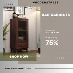 Bar Cabinet: Buy wooden bar cabinets online @ upto 55% OFF + 20% Extra from WoodenStreet. Shop from wide range of wooden bar units for home at best prices. FREE SHIPPING!
