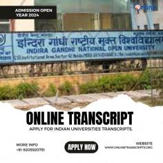 Online Transcript is a Team of Professionals who helps Students for applying their Transcripts, Duplicate Marksheets, Duplicate Degree Certificate ( Incase of lost or damaged) directly from their Universities, Boards or Colleges on their behalf. Online Transcript is focusing on the issuance of Academic Transcripts and making sure that the same gets delivered safely & quickly to the applicant or at desired location. https://onlinetranscripts.org/transcript/applyignoutranscript/