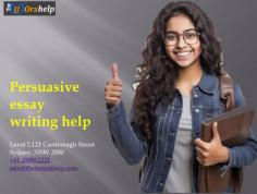 A persuasive essay is a typical assignment that requires scholars to prove one idea or argument in a familiar debate. This type of essay needs a structured argument with numerous supporting data, exemplifications, and coffers. Our persuasive essay jotting service understands the numerous requirements of this kind of writing. However, our professional essay pen can help if you need help understanding how to write a good essay. Scholars using our services can profit from better grades. We help you find the quotations and exemplifications you need to produce a compelling argument, which means a great essay overall.

Get help with our persuasive essay-jotting services 24/7:
We take the quality of our pens and the service we give veritably seriously. This is how our service maintains its character on the Internet. To maintain our high standards, we concentrate on many effects. First, it starts with hiring stylish staff. We don't just hire aspirants! Each aspirant must go through numerous steps to be employed by us. These include a full disclosure of their educational background and previous work experience. In addition, we make new pens go through assessments and training to prepare them to help scholars like you. Our argumentative essay-jotting service delivers quality results every time. No matter which pen you choose, we know you'll be pleased. This is how we set ourselves up as a persuasive essay-jotting service.

Use our persuasive essay jotting service to hire a top expert:
Using our persuasive essay-jotting services offers numerous benefits to scholars like you. Most especially, scholars appreciate our affordable pricing. We offer nicely priced help to write your persuasive essay. In addition, we occasionally give tickets and reduction canons to make our services indeed more accessible for scholars. Scholars frequently need more money to spend on services. When they use our narrative essay jotting service, they profit from professional pens at a bit of the cost of other websites.

Another benefit of using our persuasive essay jotting service online is the 24/7/365 support available to scholars. When you have any questions, we are always available to assist you. Throughout this journey, you never have to feel alone! Likewise, another main benefit of partnering with us is our plutocrat-reverse guarantee. We guarantee that our persuasive essays will always be correct, so you may choose them with confidence. However, we will always give you a full refund if we cannot correct the problem. 

Buy a persuasive essay for lower
Do you have a tight deadline for your persuasive essay assignment? Do not worry; we can help! Our essay-jotting service online can produce a high-quality paper quickly. Indeed, though we are in a rush, we never compromise the quality of our work. We hire only largely-trained writers who know exactly what's demanded to produce a stylish persuasive essay. Additionally, we use plagiarism detection software on each paper before sending it to you to make sure we abide by our own statements. Buying a persuasive essay online doesn't risk your academic character.
https://www.thetutorshelp.com/persuasive-essay-writing-help.php

