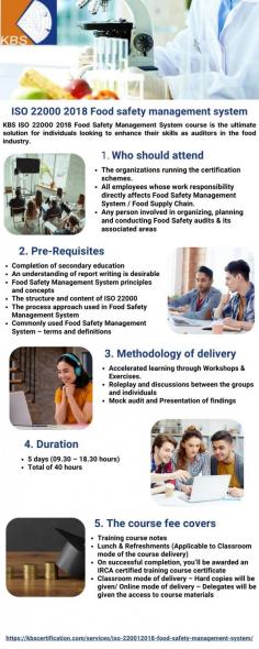  KBS ISO 22000 2018 Food Safety Management System course is the ultimate solution for individuals looking to enhance their skills as auditors in the food industry.