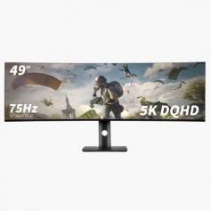 With the Rehisk RE-495KV1, your gaming experience will be enhanced. A 49-inch Ultra-Wide Dual QHD Curved Gaming Monitor with a smooth refresh rate of 75 Hz and 5120 x 1440 resolution for unmatched visual brilliance."