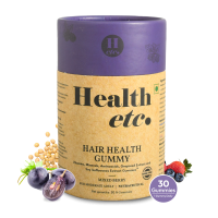 Health etc hair health biotin gummies are blended with amino acids and other essential hair multivitamins, which give you thick hair and reduce hair fall.