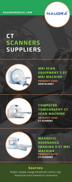 CT Scanners Suppliers 
A variety of diseases can be predicted and diagnosed with the use of advanced medical devices called CT scanners. In order to maximise client happiness, NaugraMedical, one of the top CT Scanners Suppliers, uses the best resources available to produce highly dependable and functional products to customers.
For more info visit us at: https://www.naugramedical.com/x-ray-machine-instrument/ct-scanners