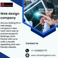 Are you looking for a web design company in New York? Don't look at anyone except K2 Rankings Tech! Partner with us to craft a visually appealing and user-friendly website. From responsive design to seamless navigation, we specialize in creating websites that engage visitors and enhance your online presence. Contact us for a customized solution!
