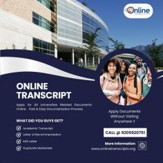 Online Transcript is a Team of Professionals who helps Students for applying their Transcripts, Duplicate Marksheets, Duplicate Degree Certificate ( Incase of lost or damaged) directly from their Universities, Boards or Colleges on their behalf. Online Transcript is focusing on the issuance of Academic Transcripts and making sure that the same gets delivered safely & quickly to the applicant or at desired location. 