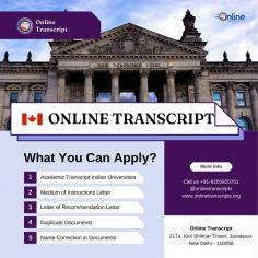 Online Transcript is a Team of Professionals who helps Students for applying their Transcripts, Duplicate Marksheets, Duplicate Degree Certificate ( Incase of lost or damaged) directly from their Universities, Boards or Colleges on their behalf. Online Transcript is focusing on the issuance of Academic Transcripts and making sure that the same gets delivered safely & quickly to the applicant or at desired location. 