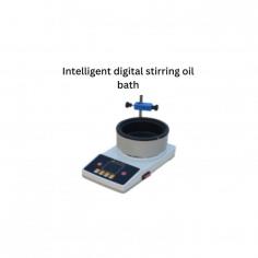 Intelligent digital stirring oil bath  is a digital oil bath with a stirring speed of 0 rpm to 2500 rpm and maximum stirring quantity of 0.5 L. Integrated with a PID temperature control with a heating temperature of 260 °C.

