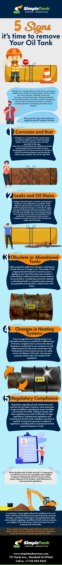 Looking for reliable oil tank removal services in New Jersey? Trust Simple Tank Services for efficient and hassle-free solutions. Our expert team ensures seamless removal, disposal, and site remediation, giving you peace of mind. Contact us today for a streamlined experience in environmental services.