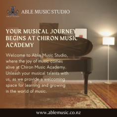 Welcome to Able Music Studio, where the joy of music comes alive at Chiron Music Academy. Unleash your musical talents with us, as we provide a welcoming space for learning and growing in the world of music. Join our community to explore the magic of melodies through simple and enjoyable lessons.
Visit: http://www.ablemusic.co.nz/