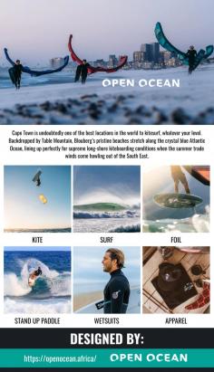 Open Ocean is a kitesurfing and surf shop in Big Bay, Cape Town. Open Ocean sells Cabrinha and North Kiteboarding equipment as well as a number of other surf brands. Open Ocean also offers kitesurfing lessons, surf lessons & SUP lessons as well as surfboard, windsurf and wetsuit rentals.
