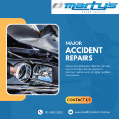 Marty’s Smash Repairs offer the ultimate best of Accident Repair services in Wickham. With a team of highly qualified auto experts. call us today on  02 4961 5651.
