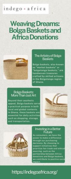 Discover the artistry and impact behind Bolga baskets at Indego Africa. Each purchase supports vital Africa donations, empowering artisans and communities across the continent. Explore our collection, featuring exquisite Bolga baskets and Africa coasters, and join us in weaving dreams of empowerment and prosperity. Visit here to know more:https://indegoafrica.mystrikingly.com/blog/weaving-dreams-bolga-baskets-and-africa-donations