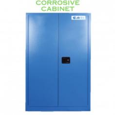 Corrosive Cabinet NSCC-100 is a compact device useful for carrying out various laboratory activities. It offers shelf loading weight capacity of 100 Kg. Double wall construction of the cabinet provides full resistance from the fire. Incidental trips are tracked by leak tight sump to upgrade the efficiency. Equipped with 2-inch vents having integral flame arresters to provide required ventilation.