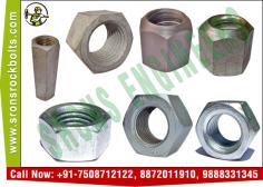Hex Nuts Fasteners Exporters in India +91-7508712122 https://www.sronsrockbolts.com

