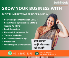 best digital marketing services

In today's digital age, businesses thrive or struggle based on their online presence. With millions of potential customers browsing the internet daily, effective digital marketing is no longer optional – it's essential for success. However, navigating the world of digital marketing can be overwhelming. That's where professional digital marketing services come in.
Are you searching for the best digital marketing services in Delhi to elevate your business to new heights? Look no further! In this comprehensive guide, we'll explore everything you need to know about choosing the right digital marketing service provider for your business.
Why Digital Marketing Services Matter
In a competitive market, standing out from the crowd is crucial. Digital marketing services offer a range of benefits, including:
•	Increased online visibility
•	Targeted advertising
•	Improved brand reputation
•	Higher conversion rates
•	Enhanced customer engagement
•	Measurable results
What to Look for in a Digital Marketing Service Provider
When selecting a digital marketing service provider, it's essential to consider several factors to ensure you're making the right choice:
•	Expertise: Look for a company with a proven track record of success in digital marketing. They should have experience across various industries and be up-to-date with the latest trends and strategies.
•	Services Offered: Choose a provider that offers a comprehensive range of digital marketing services, including search engine optimization (SEO), social media marketing, content marketing, email marketing, pay-per-click (PPC) advertising, and more.
•	Customization: Your business is unique, and your digital marketing strategy should reflect that. Seek a provider that offers personalized solutions tailored to your specific goals and target audience.
•	Transparency: Transparency is key in any business relationship. Look for a digital marketing service provider that provides clear communication, regular progress updates, and detailed reporting on campaign performance.
•	Reviews and Testimonials: Don't just take their word for it – research what past and current clients have to say about their experiences with the provider. Positive reviews and testimonials are a good indicator of their reliability and effectiveness.
Top Digital Marketing Service Providers in Delhi
Now that you know what to look for, let's explore some of the top digital marketing service providers in Delhi:
1.	ABC Digital Solutions: With a team of experienced professionals, ABC Digital Solutions offers a wide range of digital marketing services tailored to meet your business needs. From SEO and PPC to social media management, they have you covered.
2.	XYZ Marketing Agency: XYZ Marketing Agency specializes in creating innovative digital marketing strategies that drive results. With a focus on creativity and data-driven insights, they help businesses achieve their marketing objectives.
3.	Digital Dynamo: Digital Dynamo is known for its cutting-edge approach to digital marketing. They combine creativity with technology to deliver impactful campaigns that resonate with your target audience.
4.	Digital Boost: If you're looking to boost your online presence, look no further than Digital Boost. Their team of experts provides personalized solutions to help you reach your digital marketing goals.
5.	Innovate Digital: Innovate Digital takes a holistic approach to digital marketing, incorporating SEO, social media, content marketing, and more to deliver comprehensive solutions that drive growth.
Conclusion
In conclusion, investing in the best digital marketing services is essential for any business looking to thrive in today's competitive landscape. By partnering with a reputable digital marketing service provider in Delhi, you can unlock the full potential of your online presence and achieve your business objectives. Remember to consider factors such as expertise, services offered, customization, transparency, and reviews when selecting a provider. With the right partner by your side, success is within reach.

https://sathilab.com/