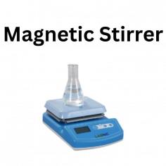 A magnetic stirrer is a laboratory device used to create a rotating magnetic field. This rotating field causes a magnetic stir bar (also called a flea or a stirring bar) placed within a liquid to spin, thus stirring the liquid. The stir bar is typically coated in PTFE (Teflon) or glass to make it inert and resistant to chemicals.