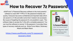 eSoftTools 7Z Password Recovery software is an amazing tool to recover lost 7z file passwords quickly. Recover a 7z file password of various formats, types and languages using this particular software. Brute force attack, dictionary attack and mask attack methods will help you to perform accurate password recovery. This software is 100% safe and recover 7z password without any risk.

Visit more:-https://www.esofttools.com/blog/how-to-unlock-the-7z-file-without-a-password/