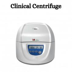 A clinical centrifuge is a laboratory instrument used to separate substances of different densities within a liquid. It utilizes centrifugal force to separate components based on their mass, size, and density.his separation process is particularly useful in medical and biological applications for tasks such as separating blood components, isolating DNA, purifying proteins,and more.Clinical centrifuges play a crucial role in medical diagnostics, research laboratories, and various other fields where separation of biological samples is necessary for analysis or processing.
