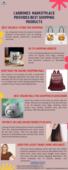 Our shopping E-store has almost all brand products at low prices, such as clothing, phones, games, electronics, accessories, and more. Order now! https://carbonesmarketplace.com