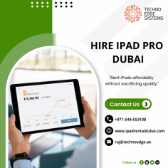 Experience the convenience and efficiency first hand by hiring an iPad Pro for your next business endeavour from Techno Edge Systems LLC. For Hire iPad Pro Dubai Contact us: +971-54-4653108 Visit us: https://www.ipadrentaldubai.com/ipads-for-rental/ 