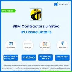 IPO Alert - SRM Contractors Limited
For more information visit - https://bit.ly/3VsVmOC
#SRMcontractorsIPO #IPO #ipoalert #upcomingipo #ipoinvestment #ipodetails #moneysukh