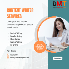 We are providing the services and training of Digital Marketing, Web Development, SEO, SMM, Email Marketing, Facebook Ads, Google Ads, Content Writing and Social Media Optimization based in Pakistan and all over world. For further information visit our website.www.digitalmarketingtrust.com
Contact us.03000969171                                                                                                                                   