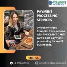 Unlock efficient financial transactions with THE CREDIT CARD GUY's best payment processing for small businesses. Explore secure and seamless solutions in various sectors. Elevate your business with secure and seamless payment processing. Visit us today!
