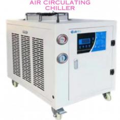 Air Circulating Chiller NACC-100 is a highly efficient and compact standing unit comes with micro-computer controlled chiller with temperature range from 5 ℃ to 35 ℃. The unit is equipped with a large LCD display, water pump, stainless steel evaporator and hermetic scroll type compressor which prevents leakage. Designed with multiple refrigerants and protection safety features including alarm for pump overload, anti-freezing, lower water level, compressor overload and phase error. Built with 30 L stainless steel water tank for efficient cleaning and maintaining