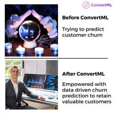 Tap into the wealth of knowledge within your extensive dataset using #ConvertML. 

We analyze your historical data, including customer interactions, purchase patterns, engagement metrics, and other valuable sources and accurately predict customers who are likely to churn, empowering your team to be proactive and implement effective retention strategies. 
