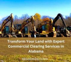 Our team of skilled professionals offers commercial land clearing services in Alabama to help you prepare your property for development. With our modern equipment and proven techniques, we guarantee efficient and safe results every time. Let us help you turn your land into a valuable asset.

Visit this link for more information: https://bamalandclearing.com/
