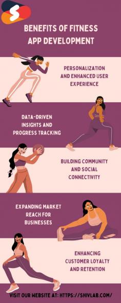 In this infographic, we have discussed about the key benefits of fitness app development. The top 5 benefits are as follows:
- Personalization and Enhanced User Experience
- Data-Driven Insights and Progress Tracking
- Building Community and Social Connectivity
- Expanding Market Reach for Businesses
- Enhancing Customer Loyalty and Retention
To know more, reach out to our tech experts and schedule a free consultation call today!