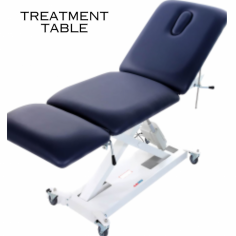 A treatment table, also known as an examination table or therapy table, is a piece of furniture commonly found in medical offices, clinics, hospitals, and rehabilitation centers. Electrically operate
