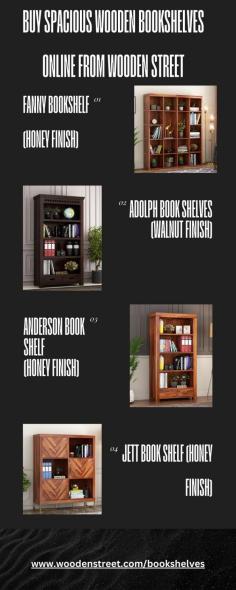 Buy Spacious Wooden Bookshelves Online at Best Price From Wooden Street