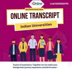 Online Transcript is a Team of Professionals who helps Students for applying their Transcripts, Duplicate Marksheets, Duplicate Degree Certificate ( Incase of lost or damaged) directly from their Universities, Boards or Colleges on their behalf. Online Transcript is focusing on the issuance of Academic Transcripts and making sure that the same gets delivered safely & quickly to the applicant or at desired location. 