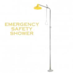 Emergency Safety Shower NESS-100 is floor-mounted, free-standing emergency shower that help to flush the user's full body washdown in case of contact with hazardous materials. Fairly simple to use, the overhead sprinkler discharges water at a specific rate at a standard pressure to drench and thoroughly remove the harmful material from the user's body. Emergency safety showers are necessary in workplace settings that involve contact with highly corrosive, toxic or harmful substances.