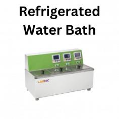 A refrigerated water bath is a piece of laboratory equipment used to control the temperature of samples immersed in water. It consists of a chamber filled with water, which is maintained at a specific temperature by a built-in refrigeration system.