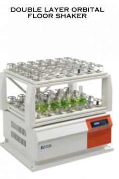 A Double Layer Orbital Floor Shaker is a specialized laboratory instrument used for the agitation and mixing of samples in various containers such as flasks, bottles, and culture plates. Single shaft drive technology 

