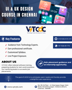 Ready to ignite your potential and embark on a fulfilling career in the UI/UX design course in Chennai? Our top-rated program is your gateway to success in this fast-growing field. Learn from industry experts, master design tools, and tackle real-world challenges with personalized guidance and hands-on projects. Excel in your career!